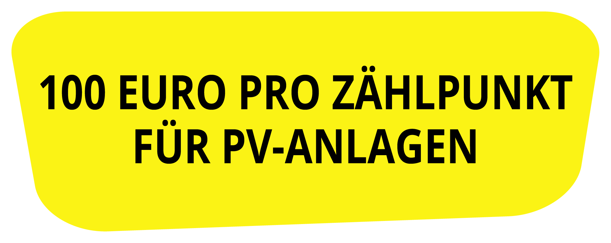 100 Euro pro Zählpunkt für PV-Anlagen